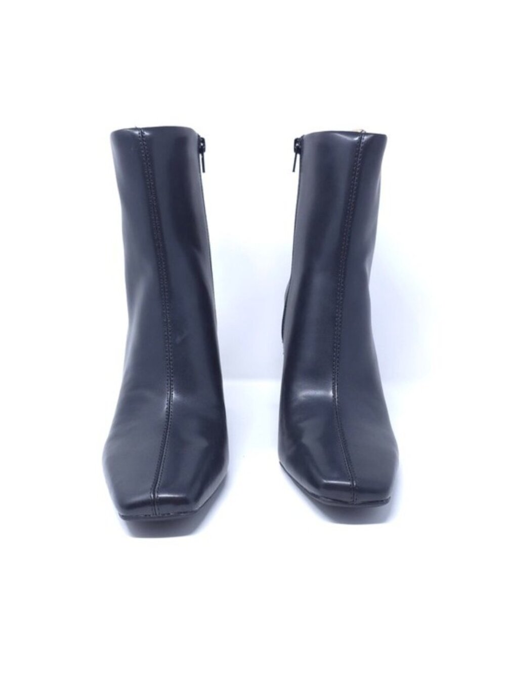 New INC Odelyap Black Faux Leather Square Toe Ankle Booties Women’s 11M - Picture 3 of 11